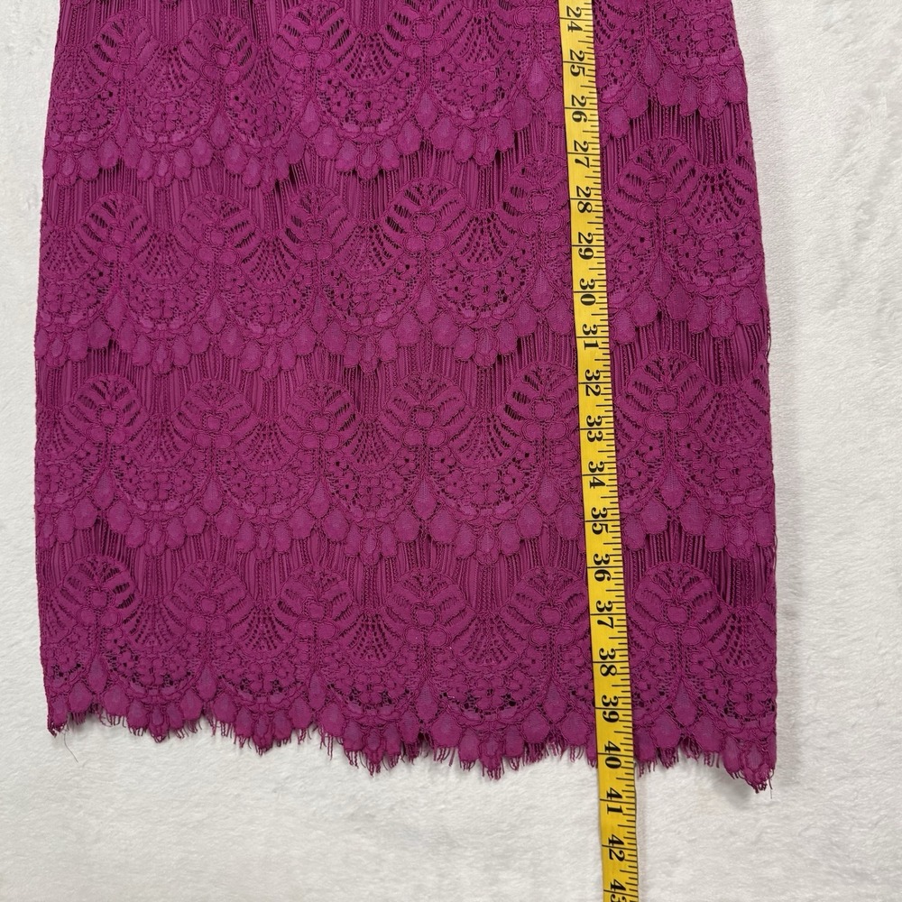 NWT Antonio Melani Lace Sheath Dress Size 4 Fuchsia Party Wedding Guest Resort - Picture 10 of 16